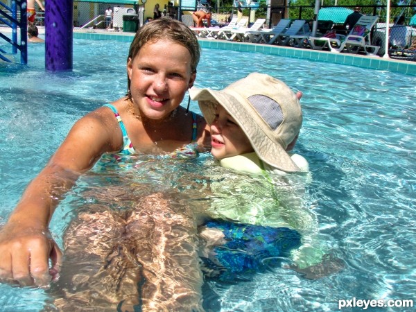 Kids in pool